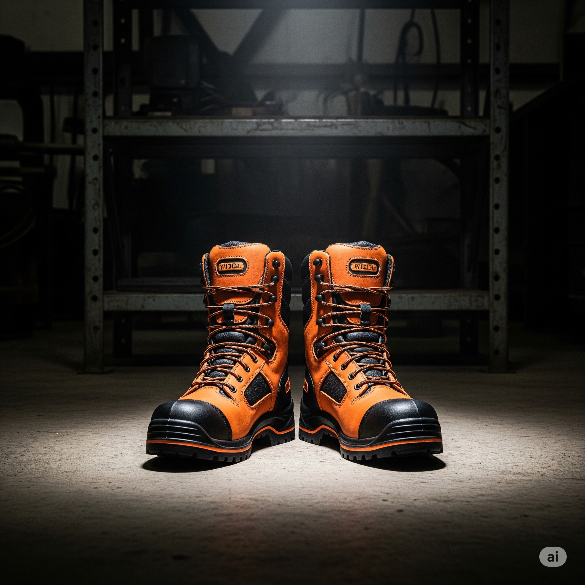 Botas de seguridad industrial con punta reforzada y suela antideslizante para protección en obras y fábricas

