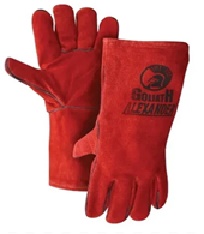 Guante soldador rojo